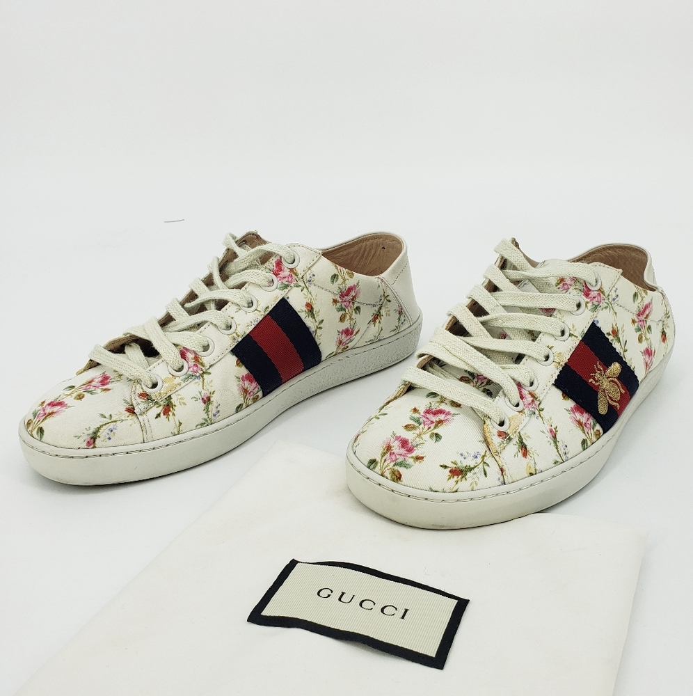 ‼️‼️SOLD‼️‼️Gucci Ace Rose-Print Foldable Sneakers